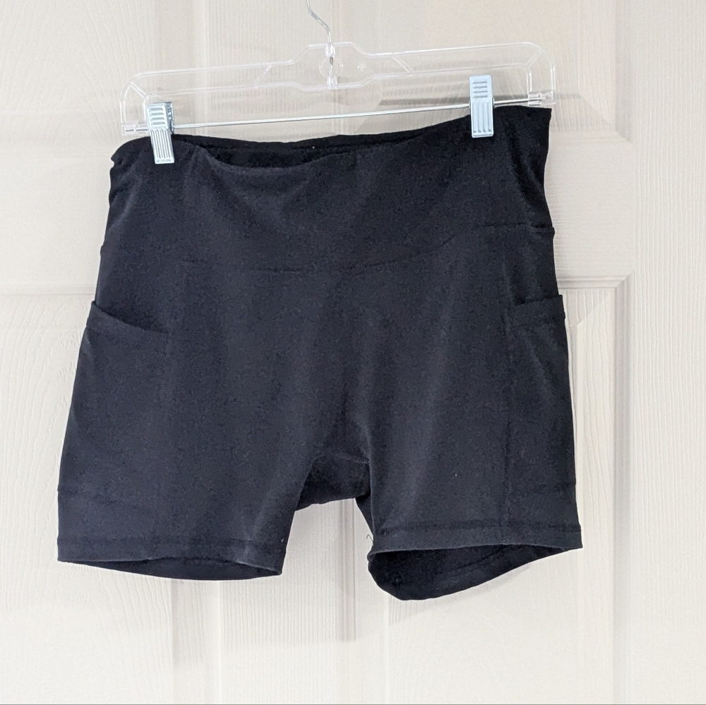 Baleaf High Waisted Biker Shorts with Pockets, 5", size L